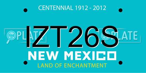 IZT26S New Mexico License Plate