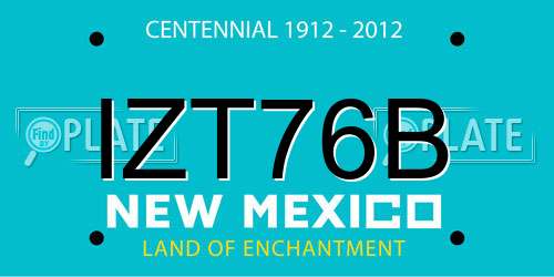 IZT76B New Mexico License Plate