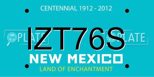 IZT76S New Mexico License Plate
