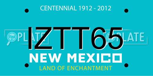IZTT65 New Mexico License Plate