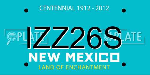 IZZ26S New Mexico License Plate