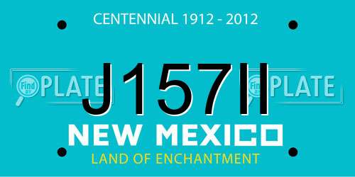 J157II New Mexico License Plate