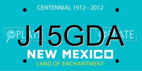 J15GDA New Mexico License Plate
