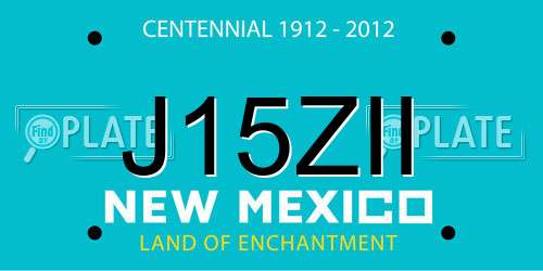 J15ZII New Mexico License Plate