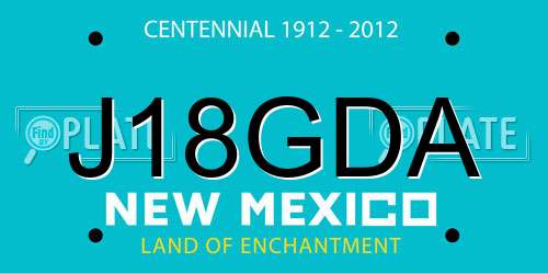 J18GDA New Mexico License Plate
