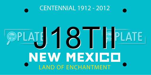J18TII New Mexico License Plate