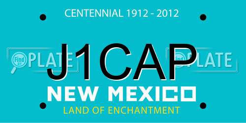 J1CAP New Mexico License Plate