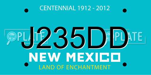 J235DD New Mexico License Plate