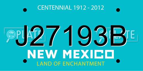J27193B New Mexico License Plate