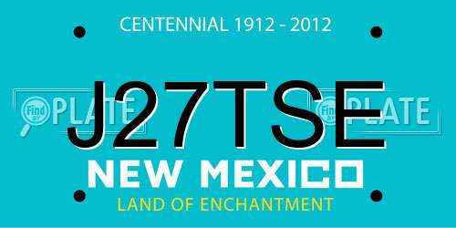 J27TSE New Mexico License Plate