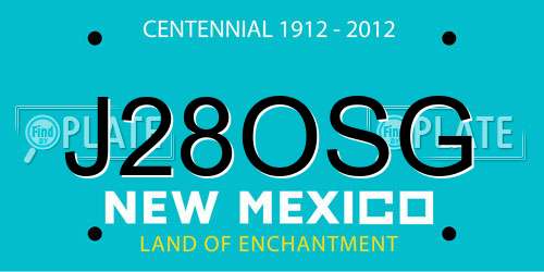 J28OSG New Mexico License Plate