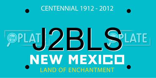 J2BLS New Mexico License Plate