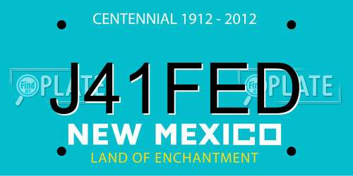 J41FED New Mexico License Plate