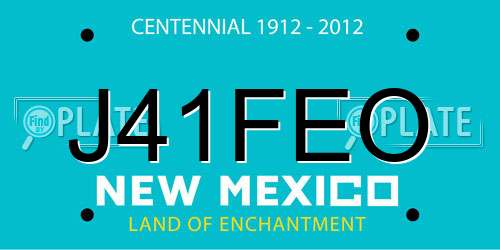 J41FEO New Mexico License Plate