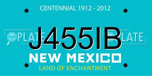 J455IB New Mexico License Plate