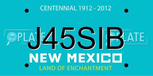 J45SIB New Mexico License Plate