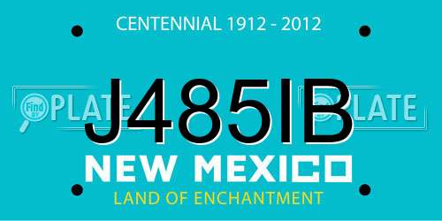 J485IB New Mexico License Plate