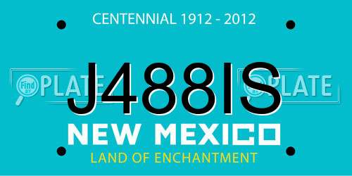 J488IS New Mexico License Plate