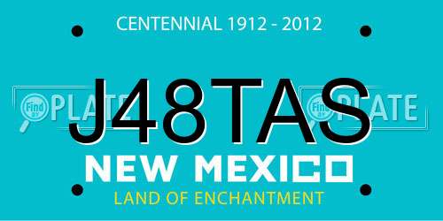 J48TAS New Mexico License Plate