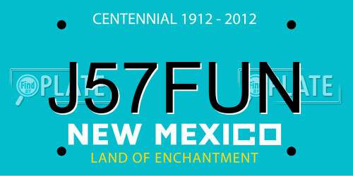 J57FUN New Mexico License Plate