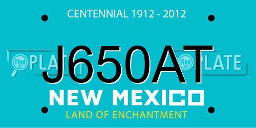 J650AT New Mexico License Plate