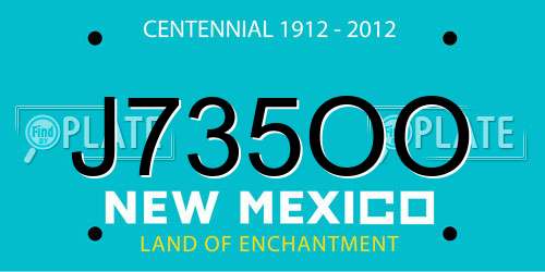 J735OO New Mexico License Plate