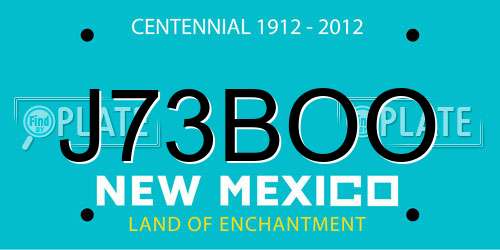 J73BOO New Mexico License Plate