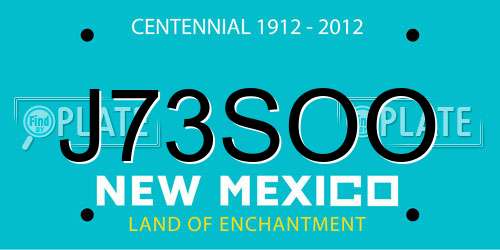 J73SOO New Mexico License Plate