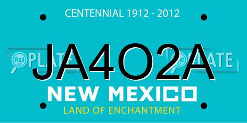JA4O2A New Mexico License Plate