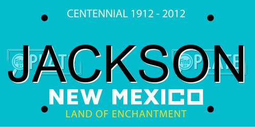 JACKSON New Mexico License Plate