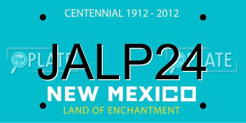 JALP24 New Mexico License Plate