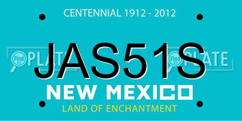 JAS51S New Mexico License Plate