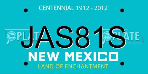 JAS81S New Mexico License Plate