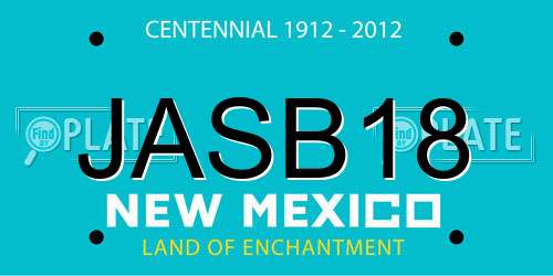 JASB18 New Mexico License Plate