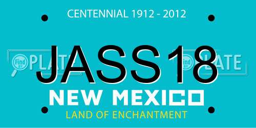 JASS18 New Mexico License Plate