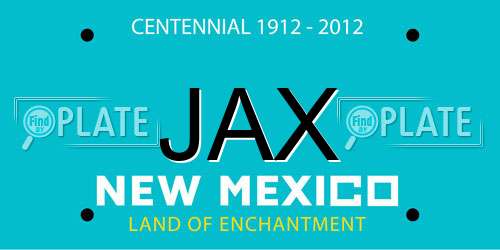JAX New Mexico License Plate