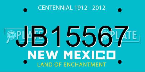 JB15567 New Mexico License Plate