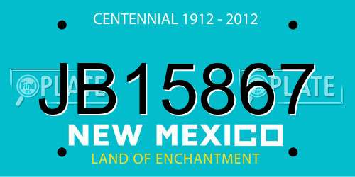 JB15867 New Mexico License Plate