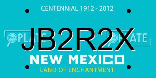 JB2R2X New Mexico License Plate