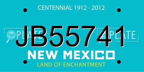 JB55741 New Mexico License Plate