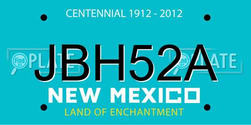 JBH52A New Mexico License Plate