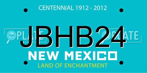 JBHB24 New Mexico License Plate