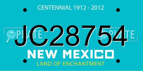 JC28754 New Mexico License Plate