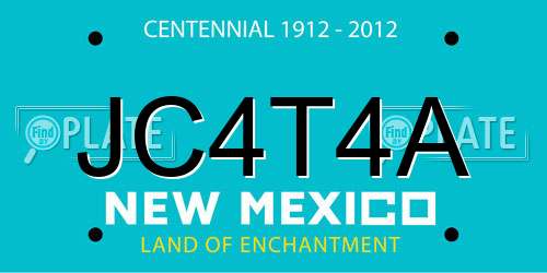 JC4T4A New Mexico License Plate