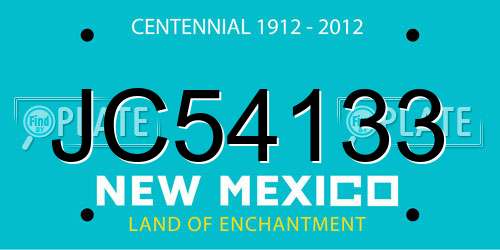 JC54133 New Mexico License Plate