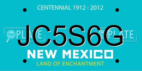 JC5S6G New Mexico License Plate