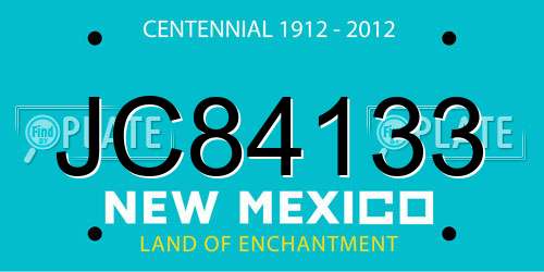 JC84133 New Mexico License Plate