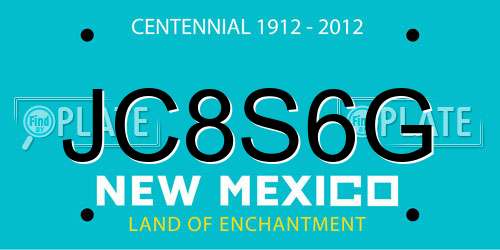 JC8S6G New Mexico License Plate