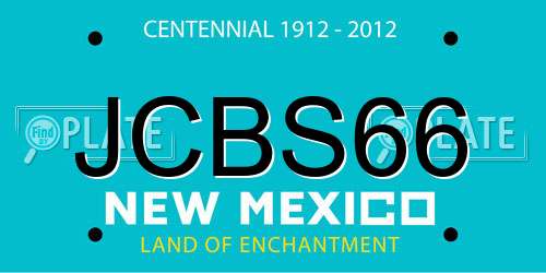 JCBS66 New Mexico License Plate