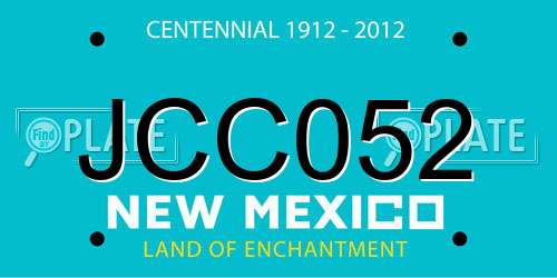 JCC052 New Mexico License Plate